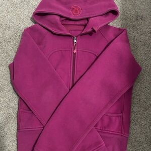 Lululemon pink long scuba jacket